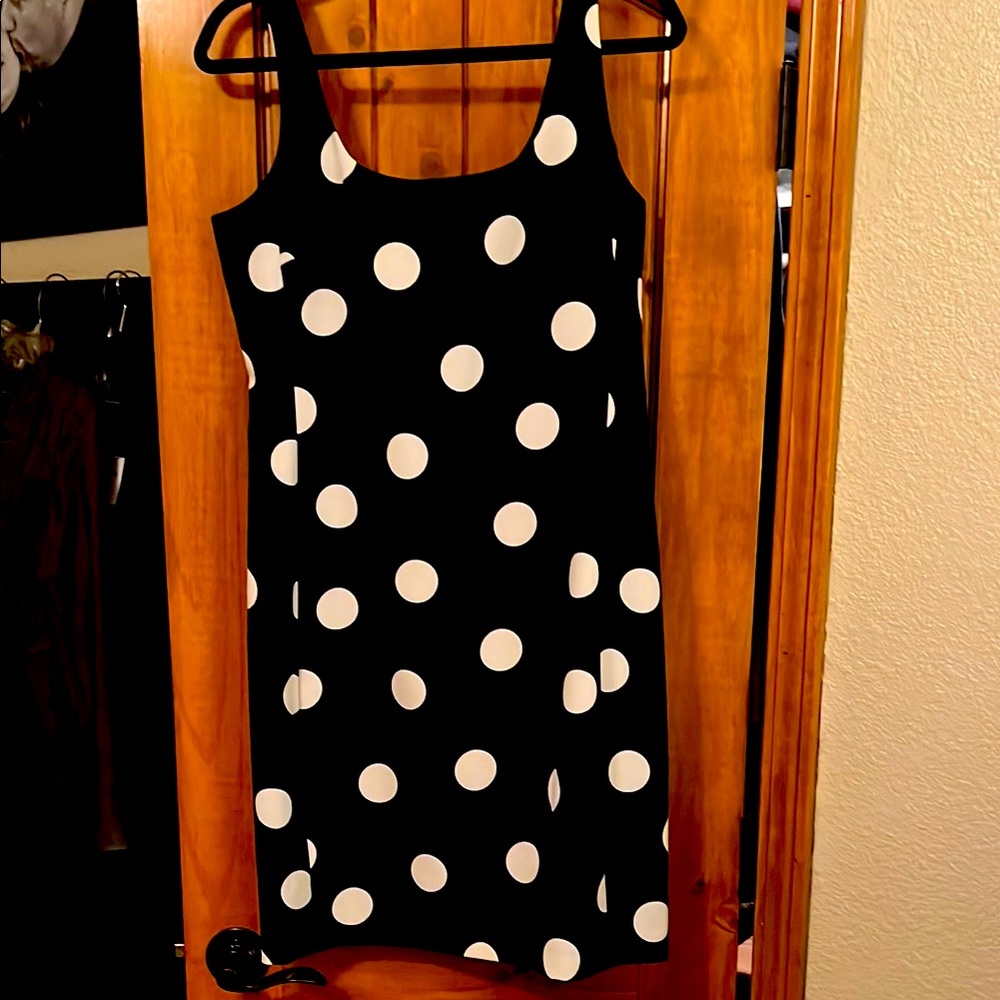 Karl Lagerfeld Black and White Polka Dot Dress